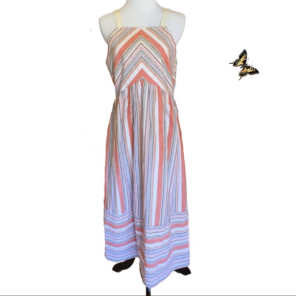 Sugar + Lips Dresses & Skirts - Sugar + Lips Nola Striped Midi Sundress hippy NWT